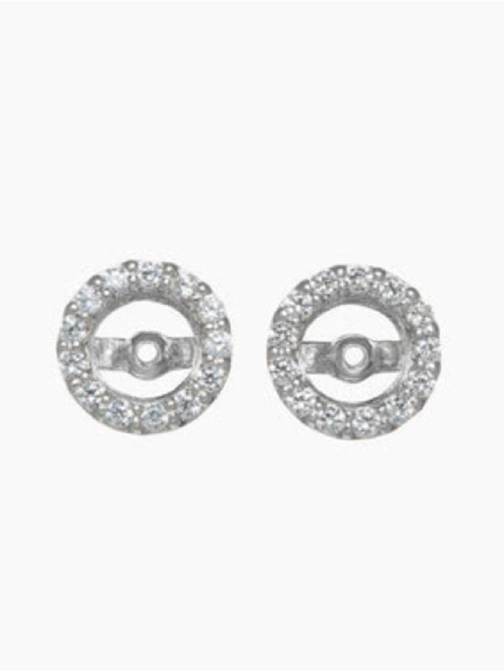 NEW Hillberg & Berk 6 mm Sterling Silver Sparkle Earring Jackets